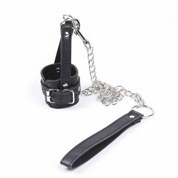 Leather Cock Ring Leash